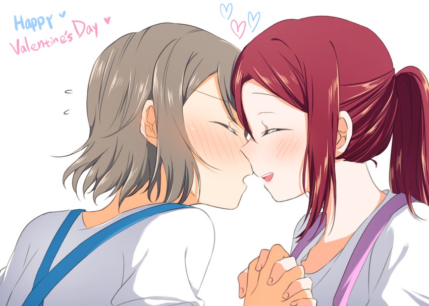 watanabe you and sakurauchi riko (love live! and 1 more) drawn by yuchi_(salmon-1000)