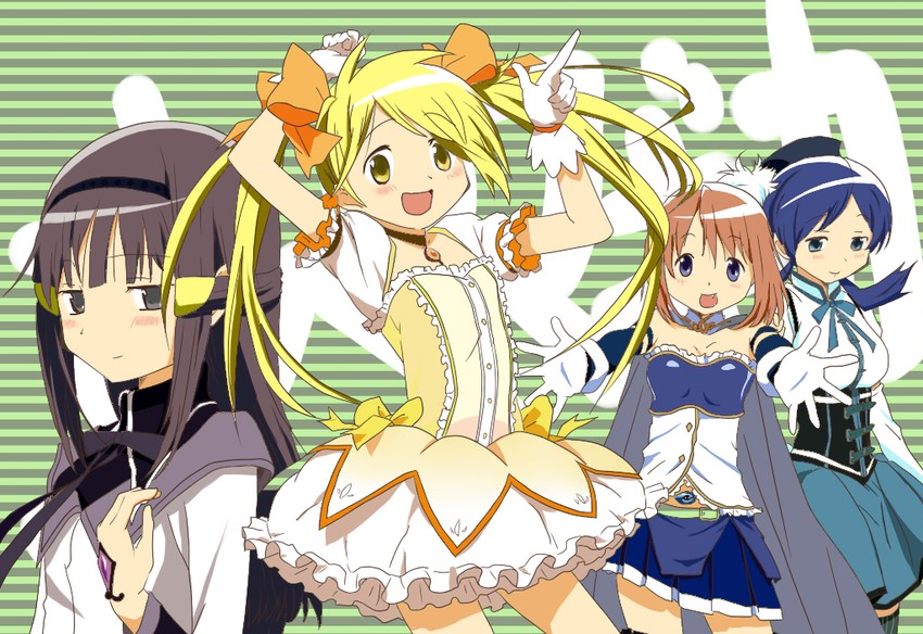 akemi homura, kaname madoka, miki sayaka, tomoe mami, dawn, and 3 more (pokemon and 2 more) drawn by aitoyuhki