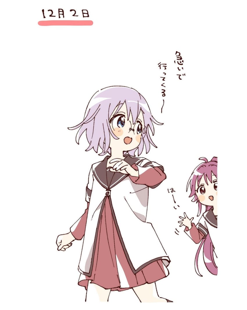 sugiura ayano and ikeda chitose (yuruyuri) drawn by namori