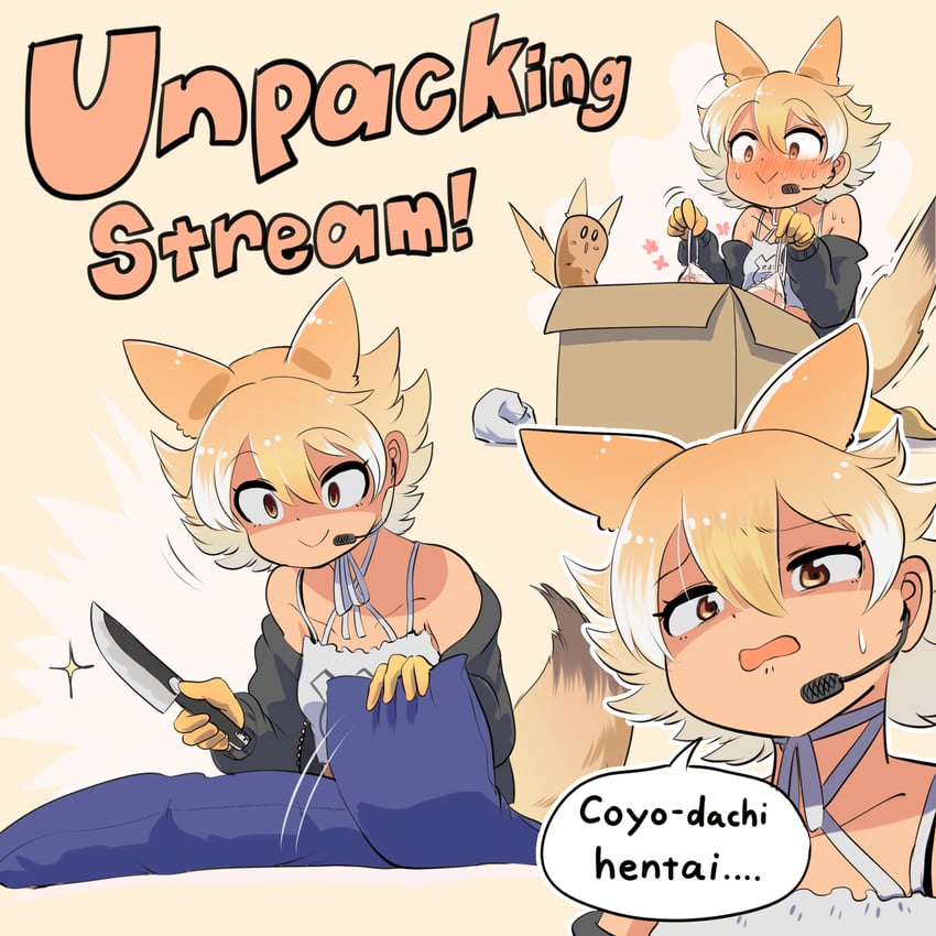 coyote and coyopotato (kemono friends and 1 more) drawn by mcgunngu