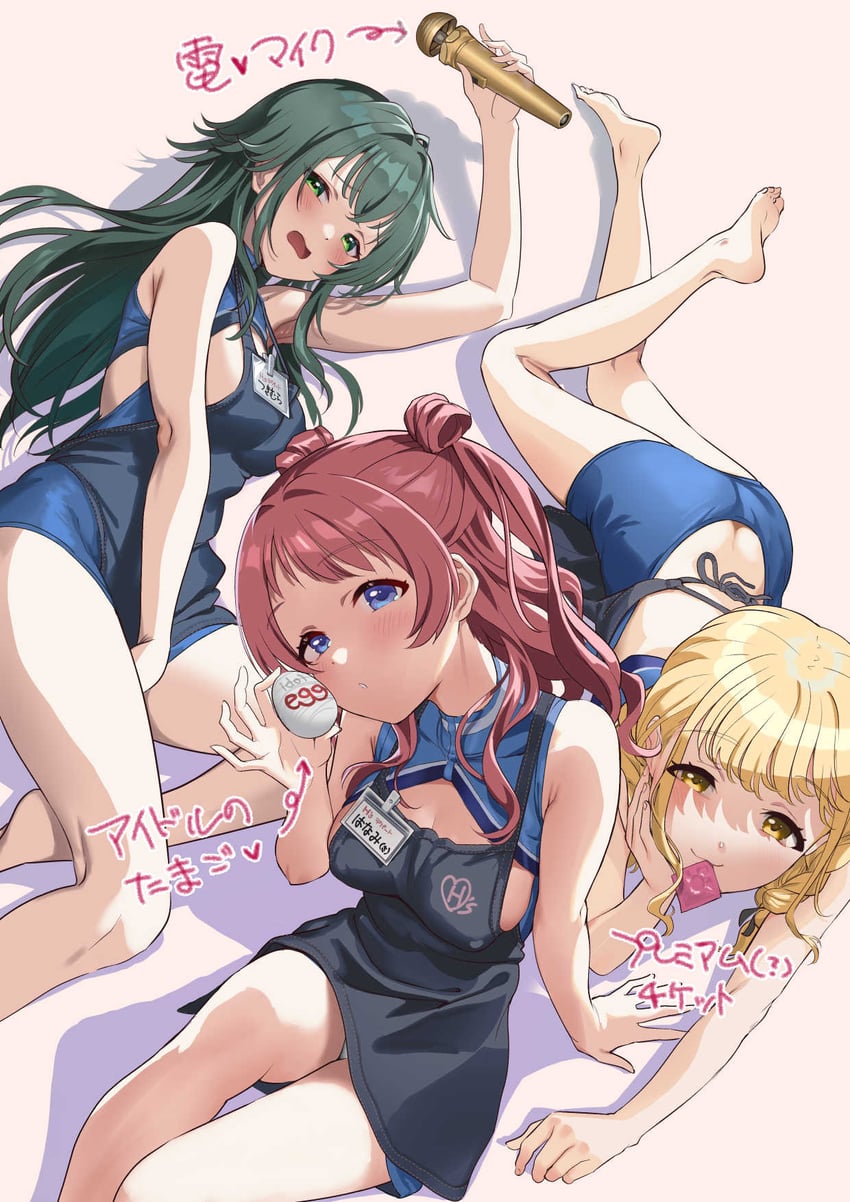 fujita kotone, hanami saki, and tsukimura temari (idolmaster and 1 more) drawn by andou_shuki