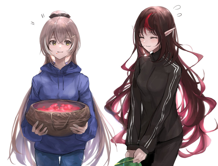 nanashi mumei and irys (hololive and 1 more) drawn by chan1moon