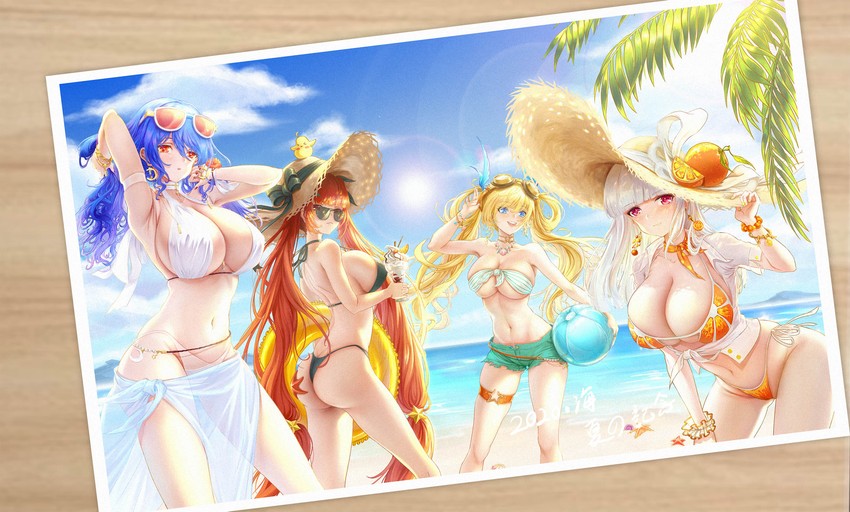 manjuu, st. louis, honolulu, dido, and victorious (azur lane) drawn by theleopardcat