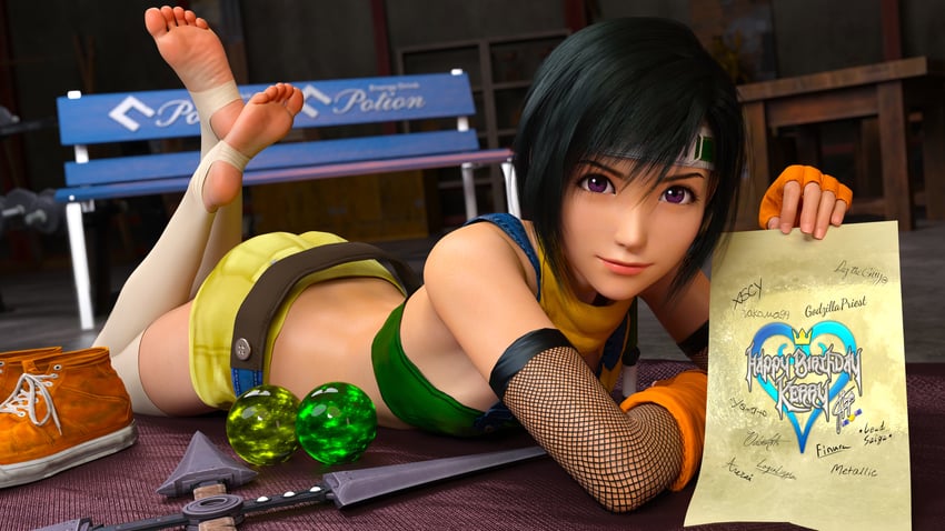 yuffie kisaragi (final fantasy and 3 more) drawn by necdaz91