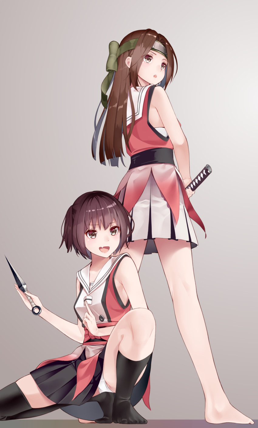 sendai, jintsuu, sendai kai ni, and jintsuu kai ni (kantai collection) drawn by denkitori