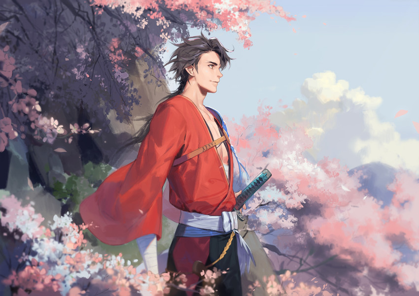 mutsu-no-kami yoshiyuki (touken ranbu) drawn by naked_cat