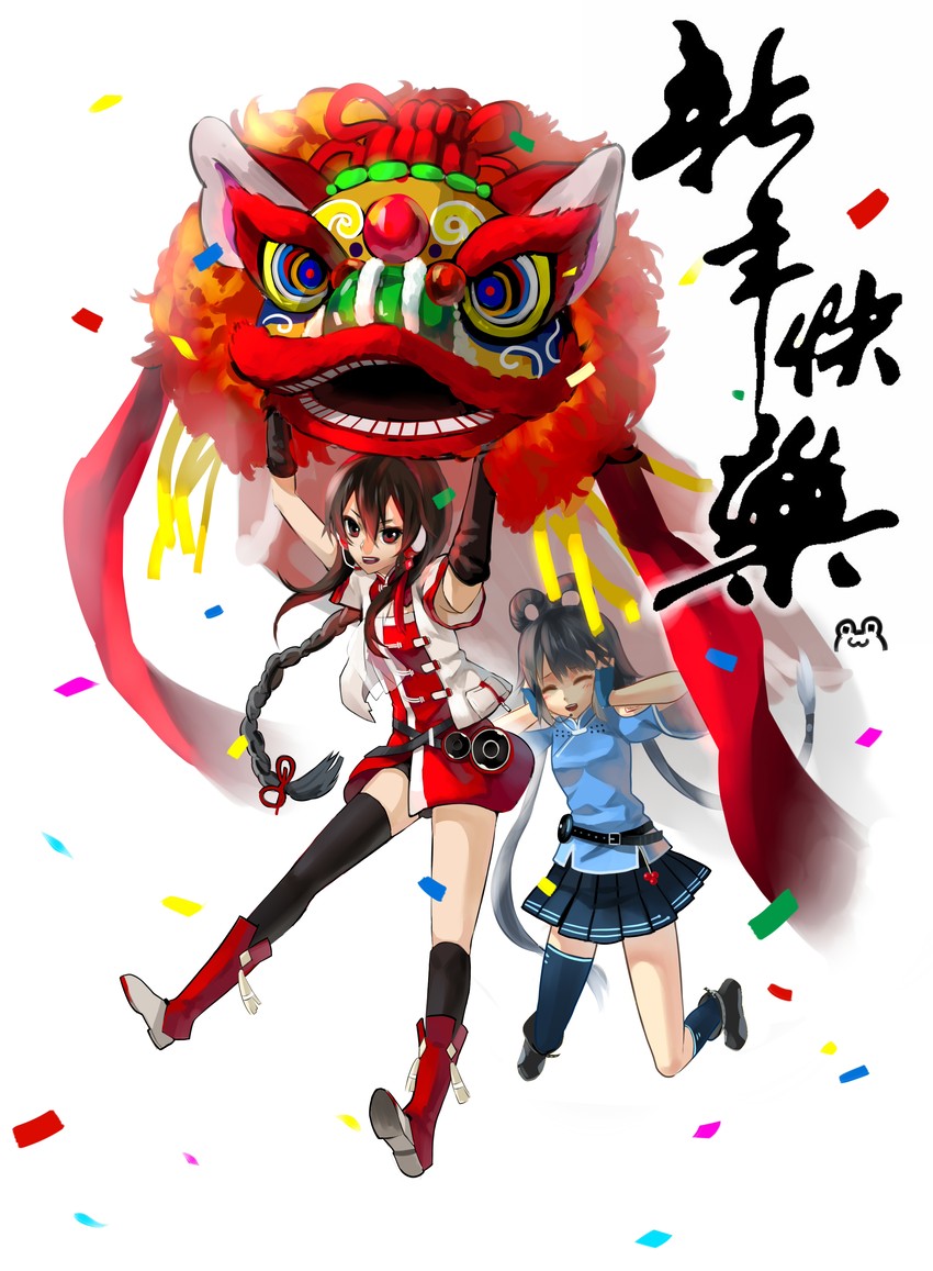luo tianyi and yuezheng ling (vocaloid and 1 more) drawn by otaku_(artist)