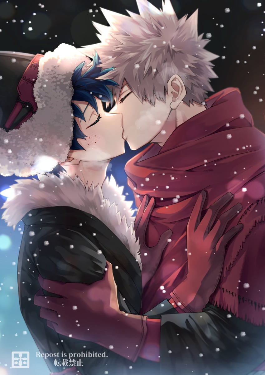 midoriya izuku and bakugou katsuki (boku no hero academia) drawn by ho_(dotto615)