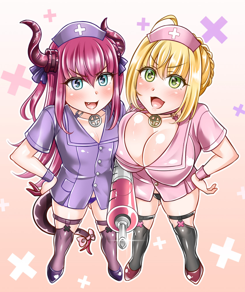 nero claudius and elizabeth bathory (fate and 1 more) drawn by yakisobapan_tarou_&_negitoro-ko