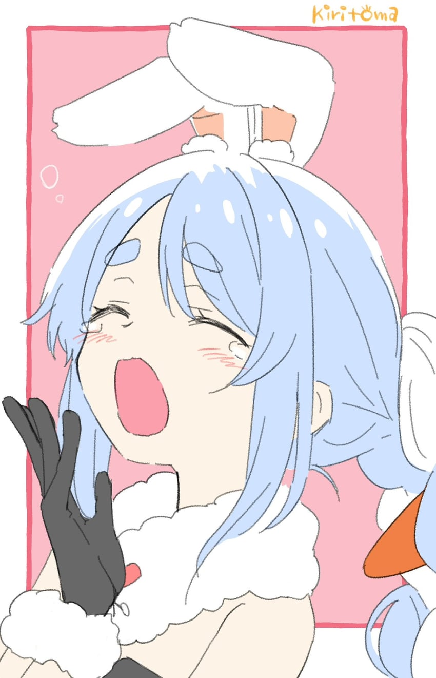 usada pekora and don-chan (hololive) drawn by kiritoma
