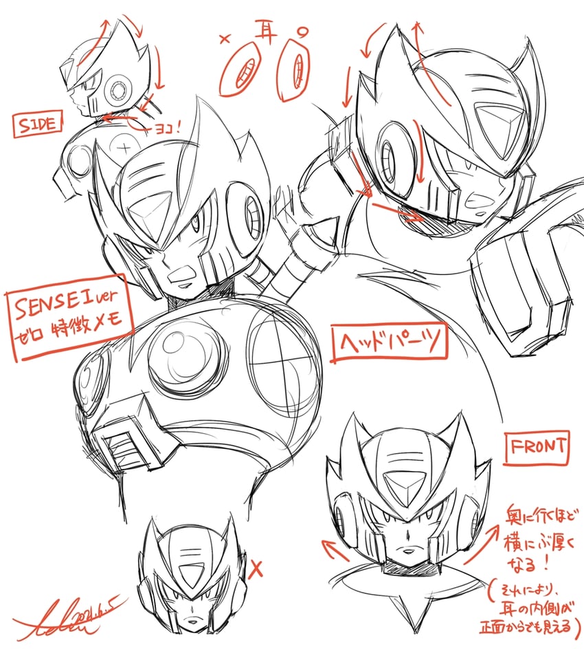 zero (mega man and 1 more) drawn by kamiyama_teten