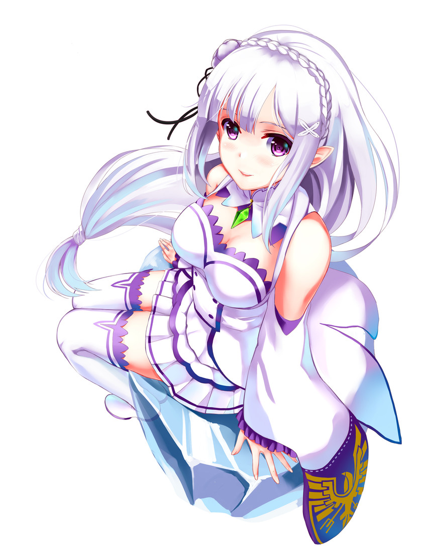 emilia (re:zero kara hajimeru isekai seikatsu) drawn by mizuki_(mizuki_ame)