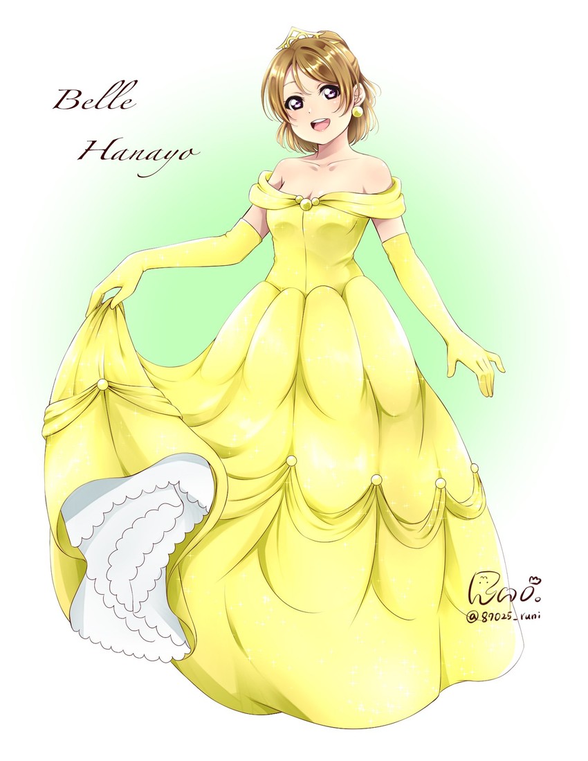 koizumi hanayo and belle (love live! and 2 more) drawn by runi_(87025)