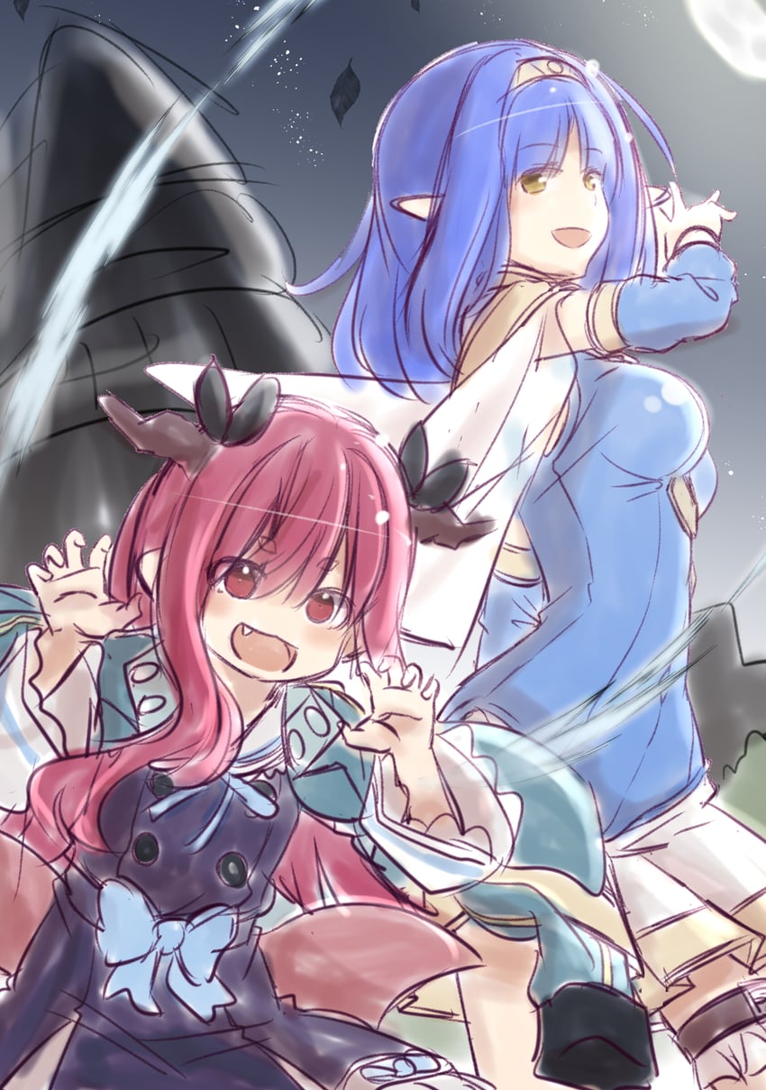 hii-chan and kuina (attouteki gacha un de isekai wo nariagaru!) drawn by fujisaki_yuu
