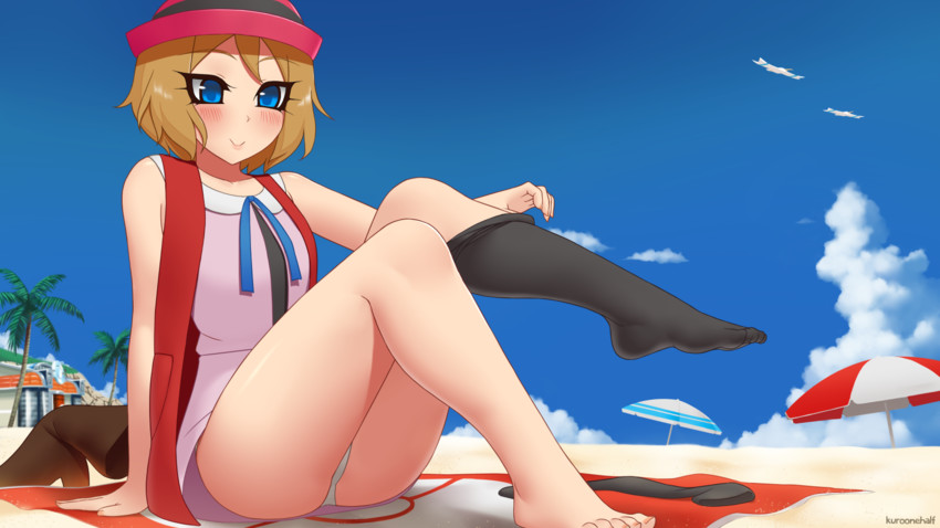 serena and wingull (pokemon and 1 more) drawn by kuroonehalf