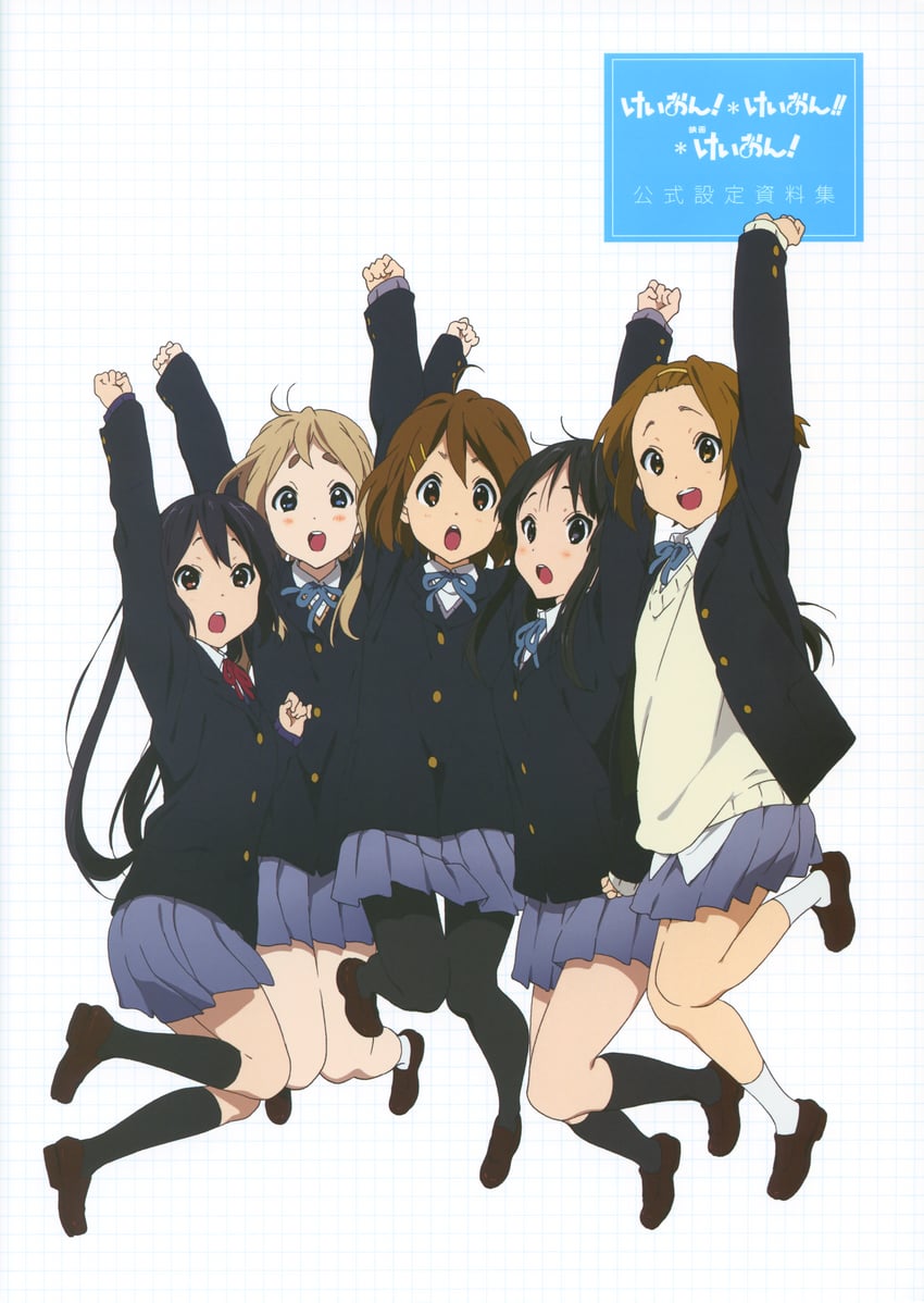 akiyama mio, nakano azusa, hirasawa yui, tainaka ritsu, and kotobuki tsumugi (k-on!) drawn by horiguchi_yukiko