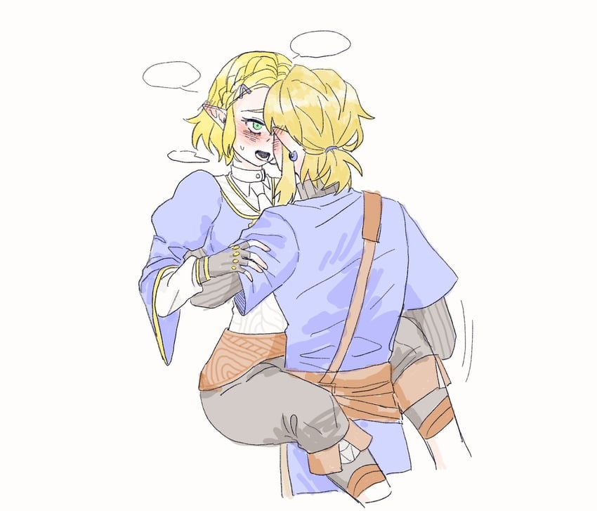 link and princess zelda (the legend of zelda and 1 more) drawn by yh7765_nn