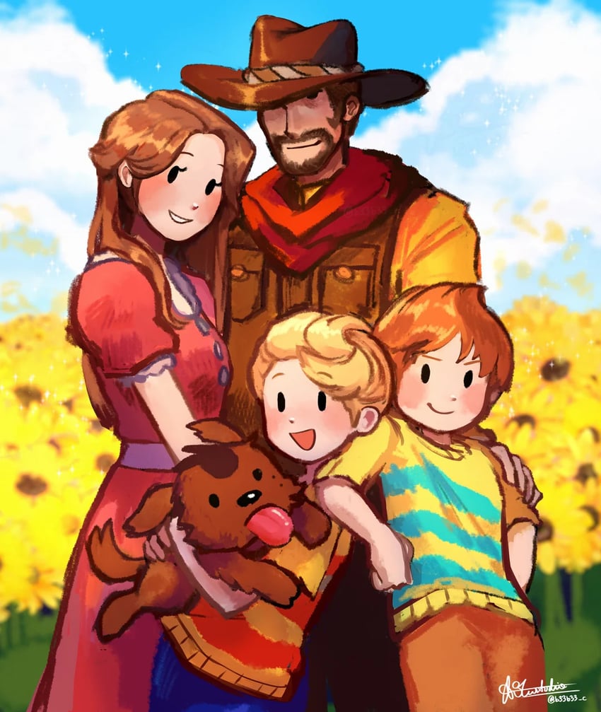 lucas, claus, boney, hinawa, and flint (mother and 1 more) drawn by b33b33_c