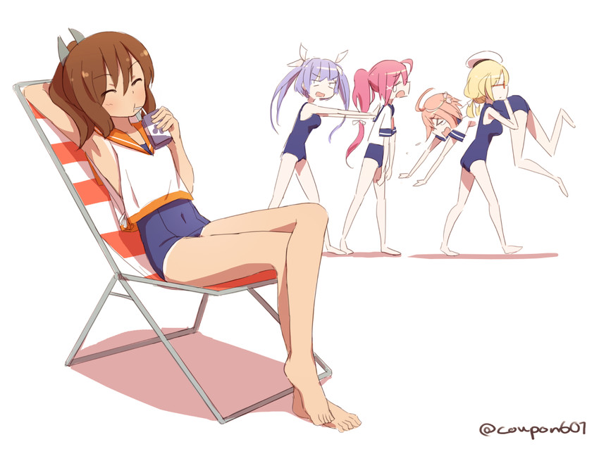 i-19, i-58, i-401, i-8, and i-168 (kantai collection) drawn by coupon_(skyth)