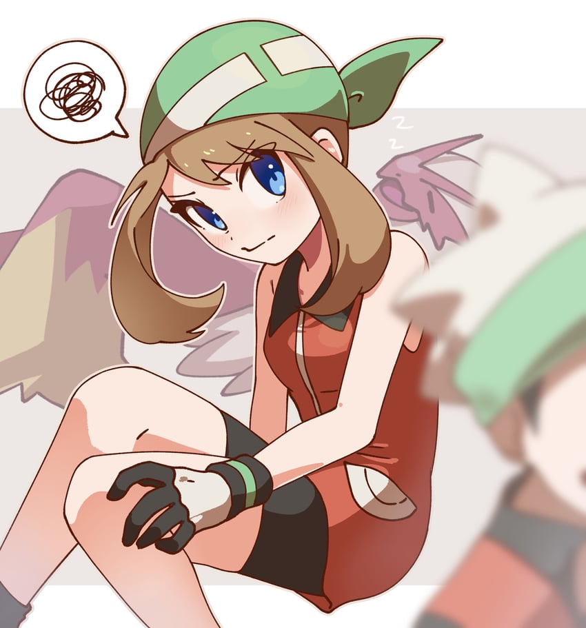 may, brendan, and blaziken (pokemon and 2 more) drawn by omochi_(omotimotittona3)