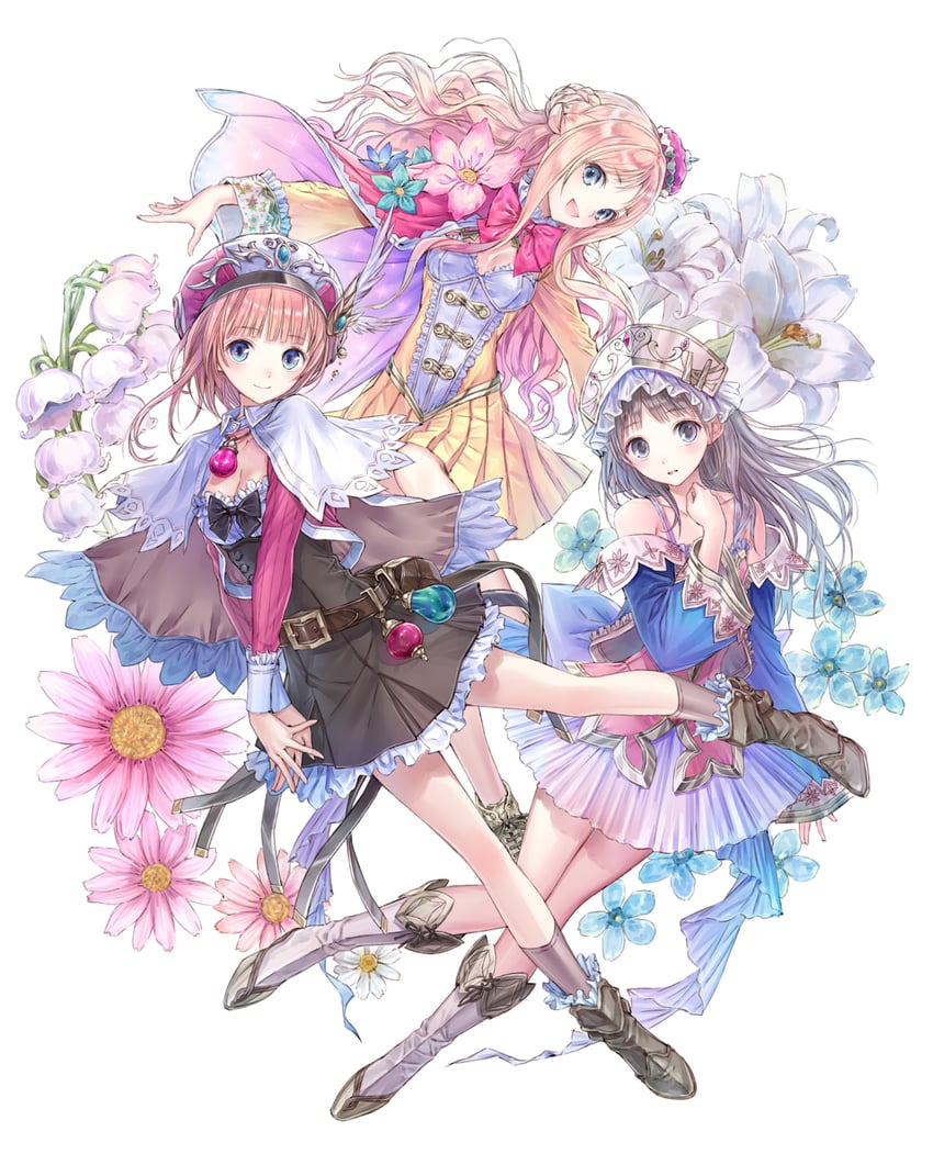 totooria helmold, rorolina frixell, and merurulince rede arls (atelier and 3 more) drawn by kishida_mel