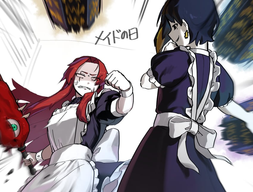 binah and gebura (project moon and 2 more) drawn by sutek1na_game