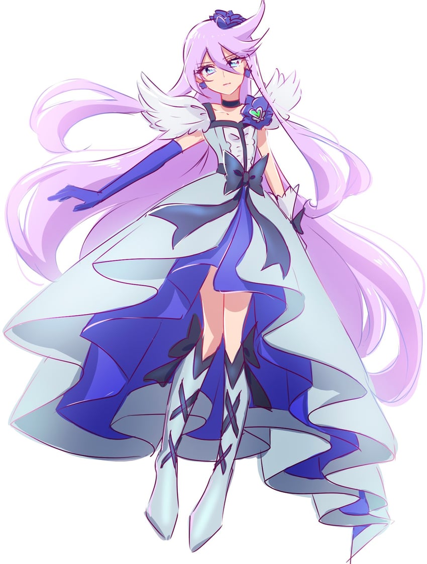 tsukikage yuri and cure moonlight (precure and 1 more) drawn by fpminnie1