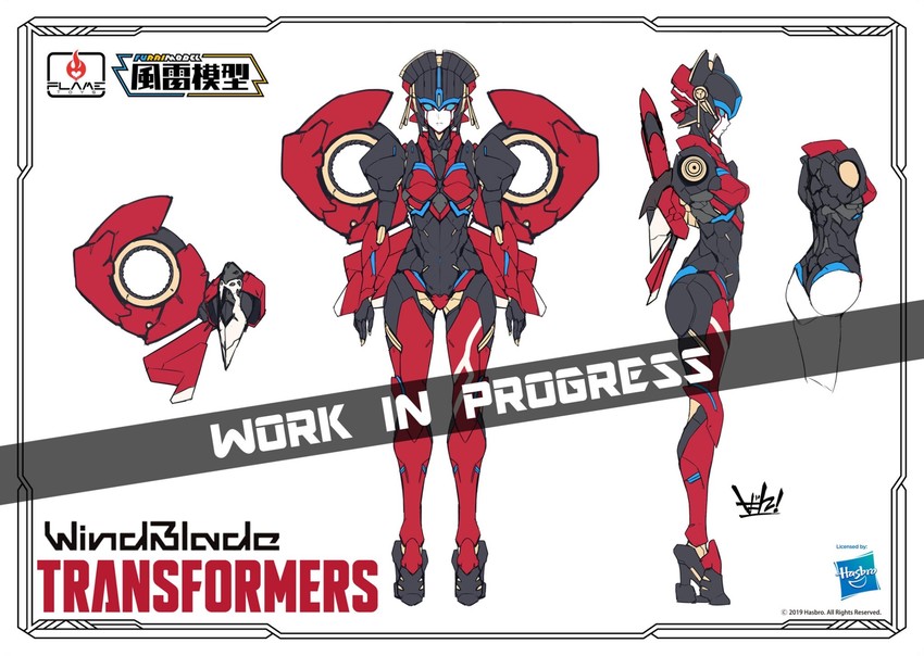 windblade and flame toys windblade (transformers and 2 more) drawn by ban!_(bansankan)