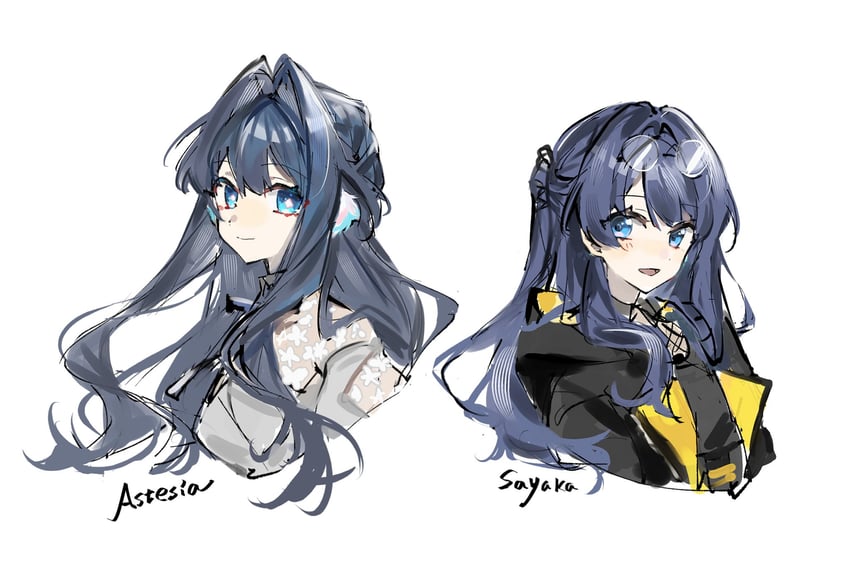 murano sayaka and astesia (arknights and 2 more) drawn by haitsuki