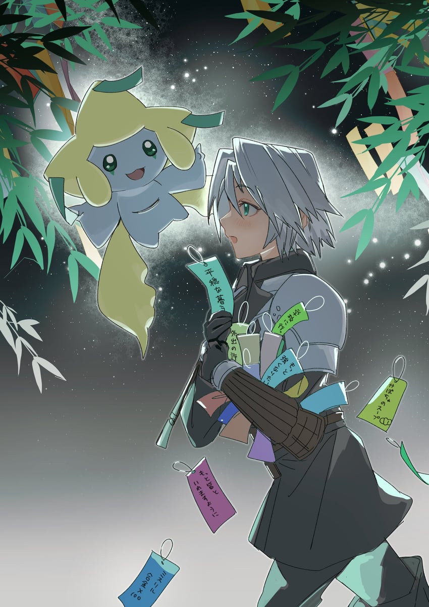 sephiroth and jirachi (pokemon and 3 more) drawn by keiseki1