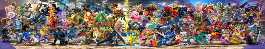 link, inkling player character, pikachu, princess zelda, inkling girl, and 78 more (pokemon and 48 more) drawn by nakano_yusuke