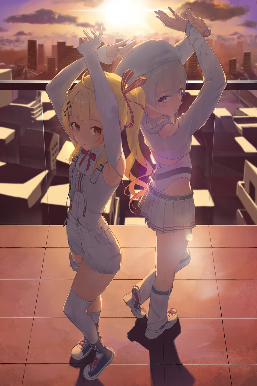 otonose kanade and todoroki hajime (hololive and 1 more) drawn by isolatediev