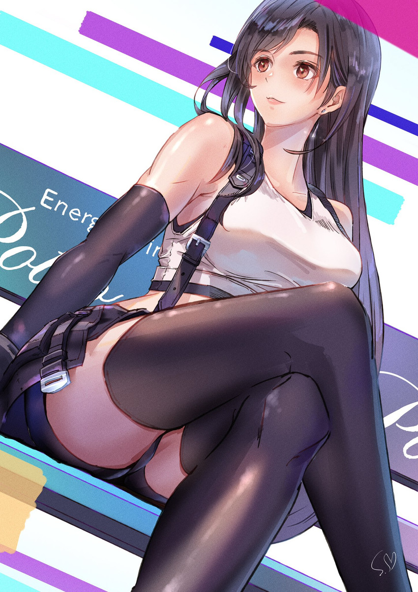 tifa lockhart (final fantasy and 2 more) drawn by shimamiyako