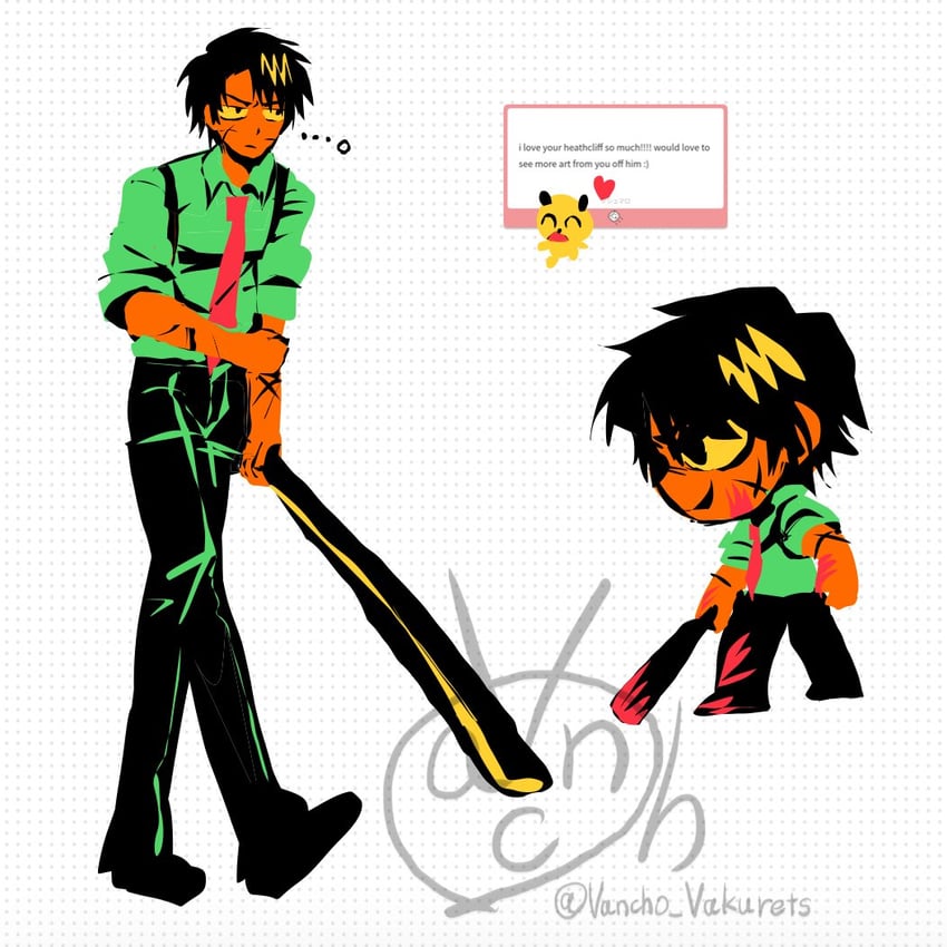 heathcliff (project moon and 2 more) drawn by vancho_vakurets