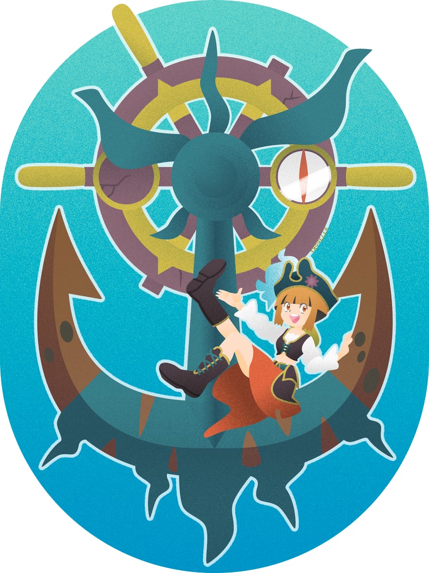 gardenia and dhelmise (pokemon and 1 more) drawn by 773noki