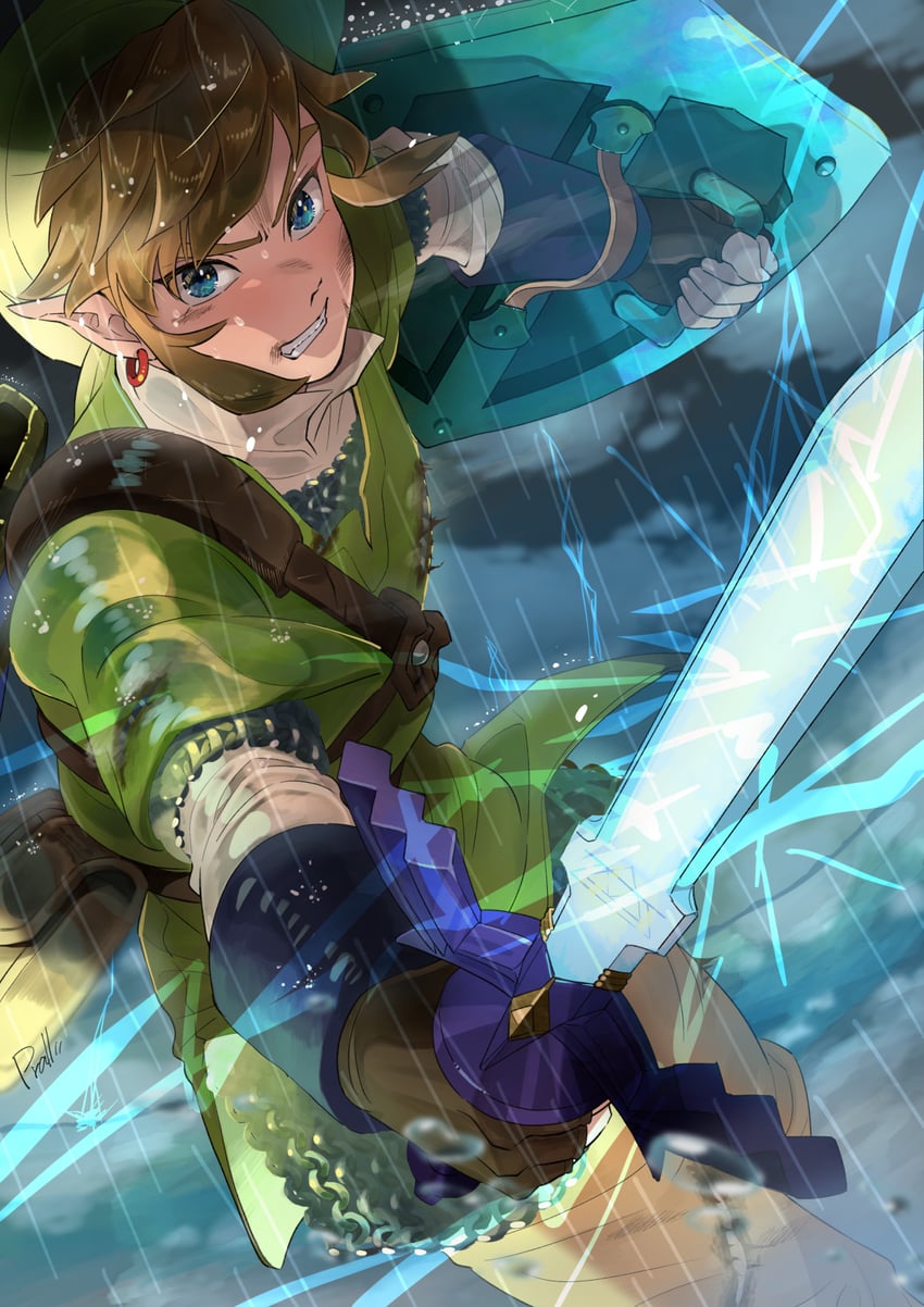 link (the legend of zelda and 1 more) drawn by pra_11