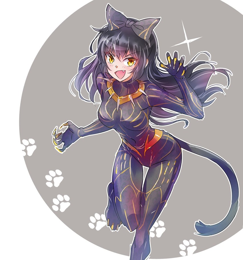 blake belladonna and killmonger (marvel and 4 more) drawn by iesupa
