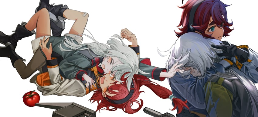suletta mercury and miorine rembran (gundam and 1 more) drawn by veerinly