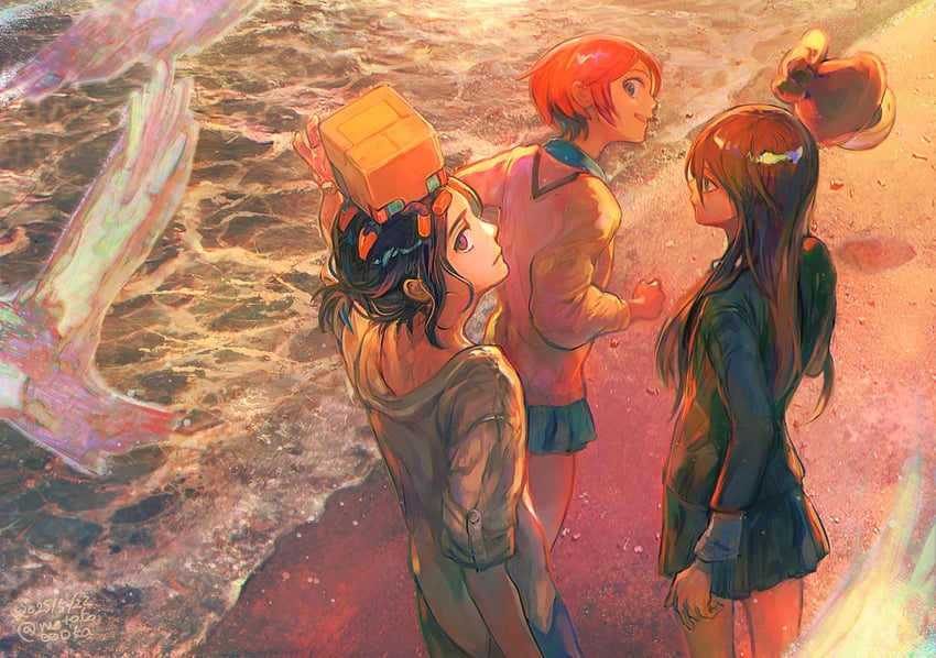 amate yuzuriha, haro, shuji ito, nyaan, and conch (gundam and 1 more) drawn by motokooooka