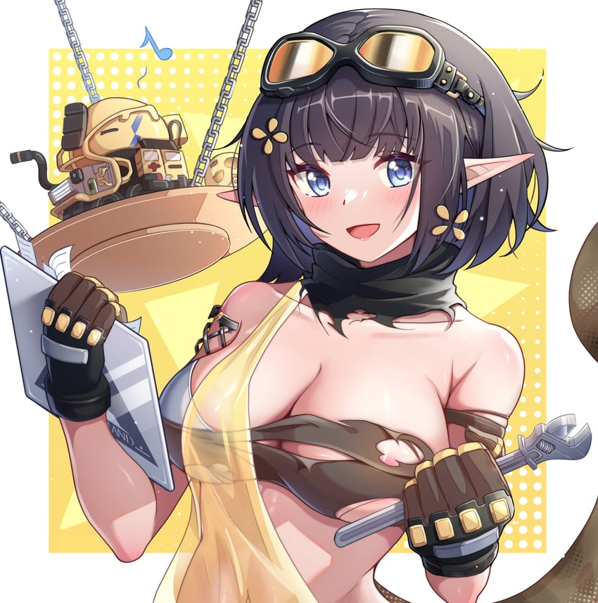 eunectes and lancet-2 (arknights) drawn by saylamars