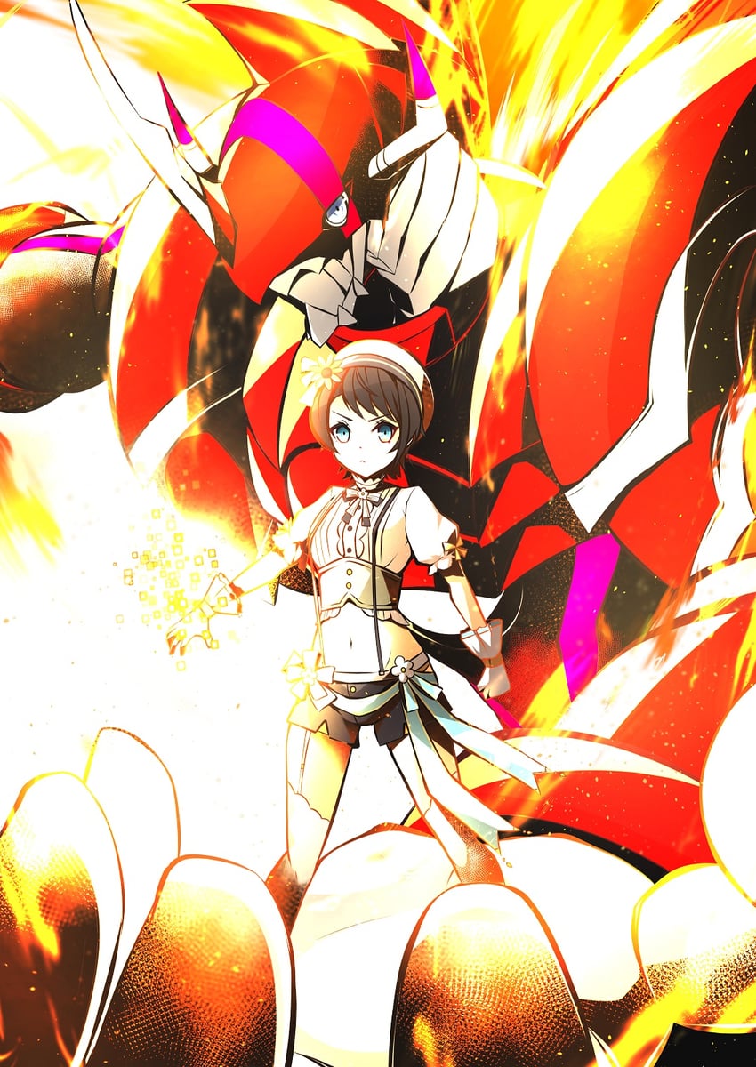 oozora subaru, shinegreymon, and shinegreymon burst mode (hololive and 2 more) drawn by mitosupa_(qsiqydfz7nesh9w)