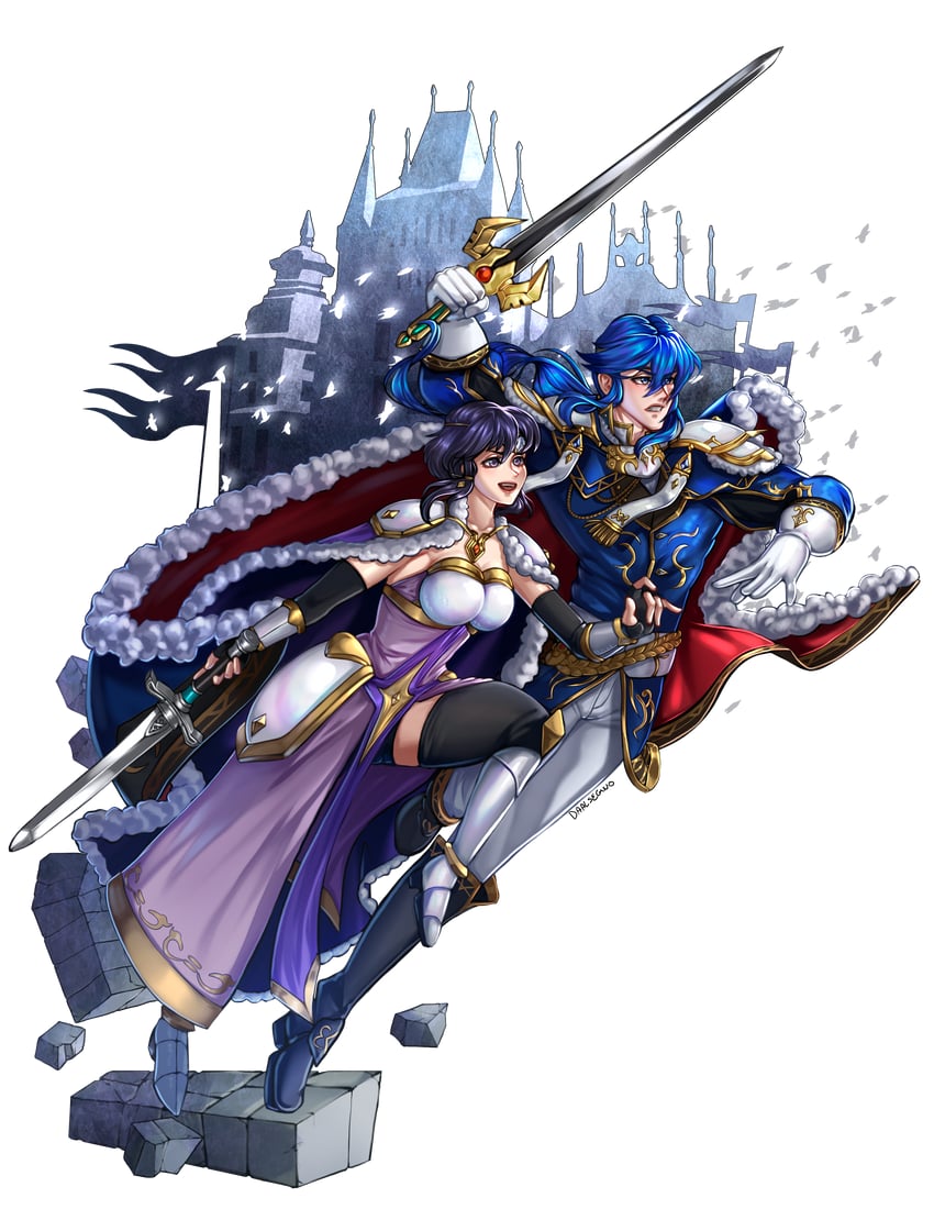 seliph and larcei (fire emblem and 2 more) drawn by ddaalsegno