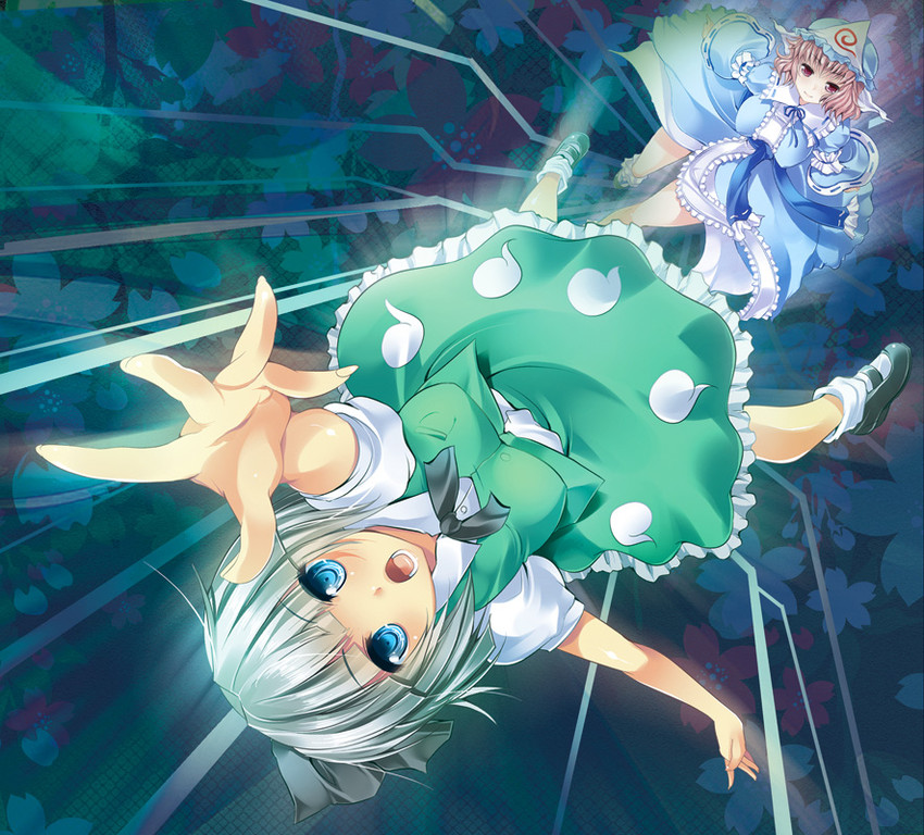 konpaku youmu and saigyouji yuyuko (touhou) drawn by maki_(seventh_heaven_maxion)