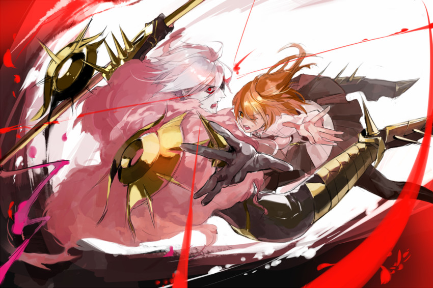 fujimaru ritsuka and karna (fate and 2 more) drawn by ysk_(yusuke)