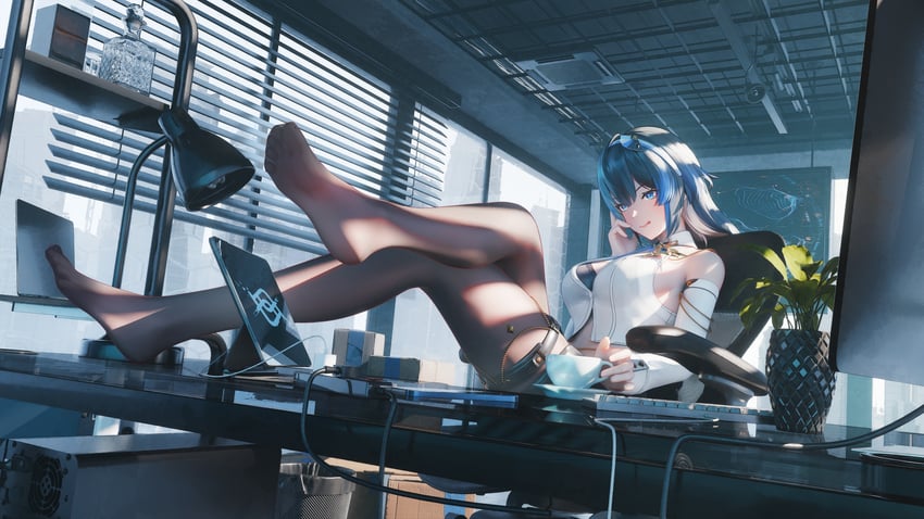 katya klein and katya klein - blue bolt (snowbreak: containment zone) drawn by mr_ito