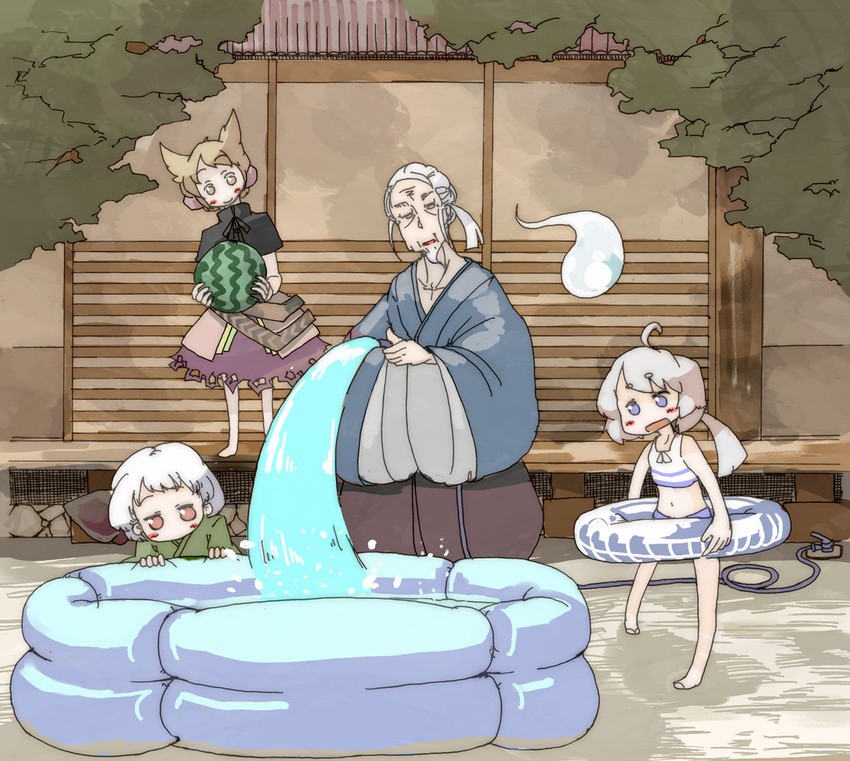 konpaku youmu, toyosatomimi no miko, mononobe no futo, and konpaku youki (touhou) drawn by daruia_(sabitare)