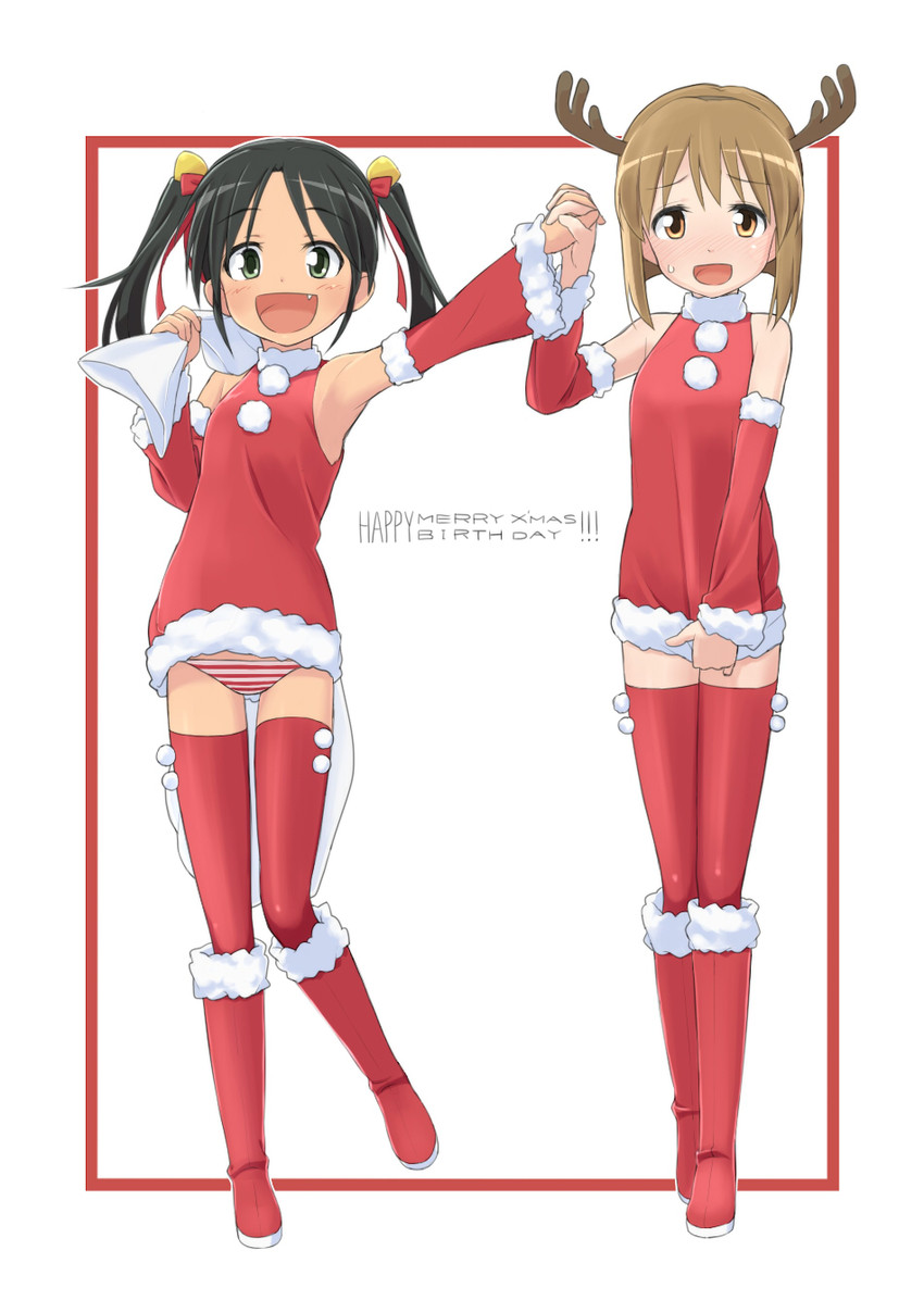 hagiwara yukiho and francesca lucchini (idolmaster and 2 more) drawn by sanjou_(weekly10)