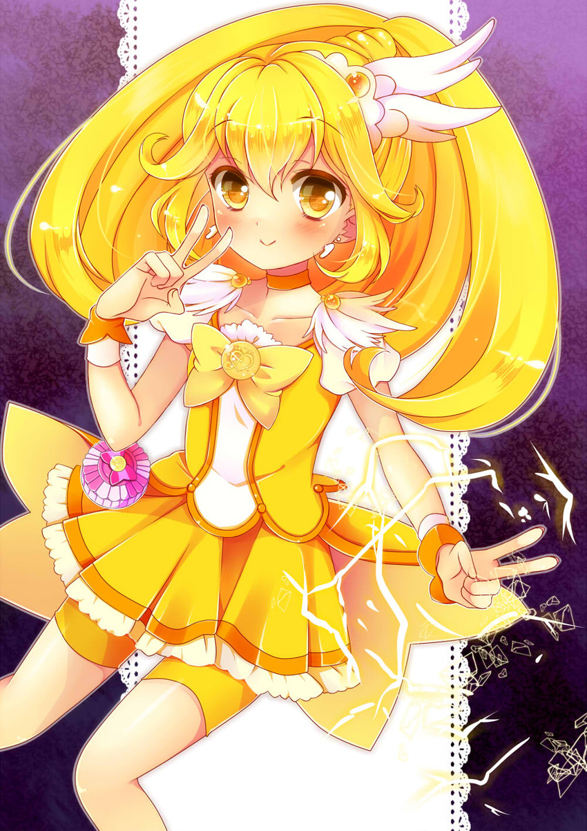 kise yayoi and cure peace (precure and 1 more) drawn by nekosugi_(hoshi)