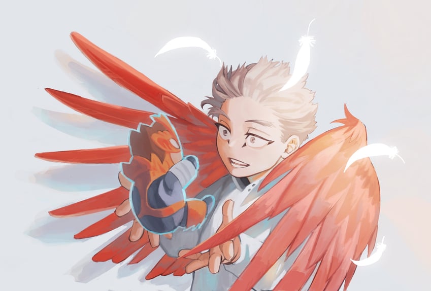 endeavor and hawks (boku no hero academia) drawn by kogu_(nue_insideout)