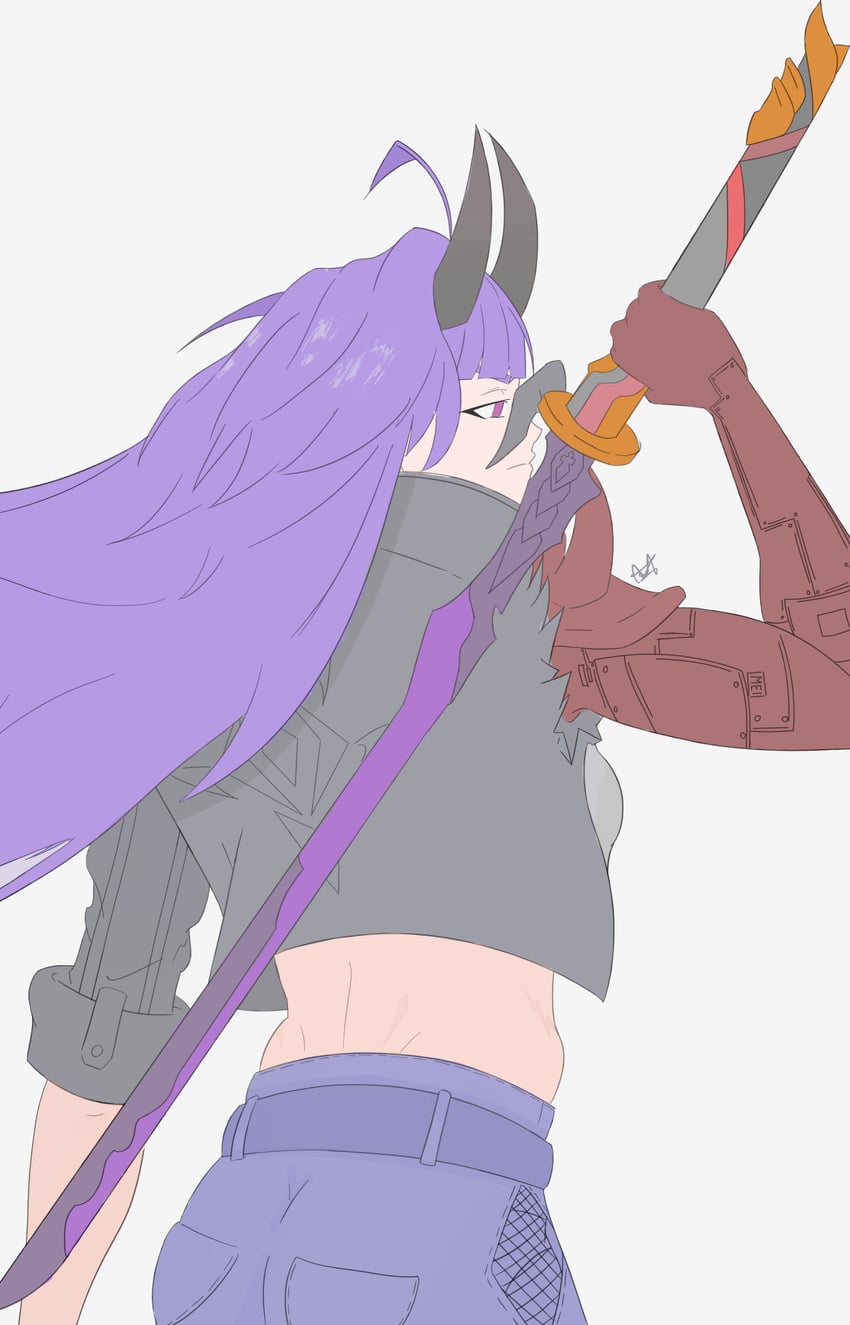 raiden mei (honkai and 1 more) drawn by pon.24